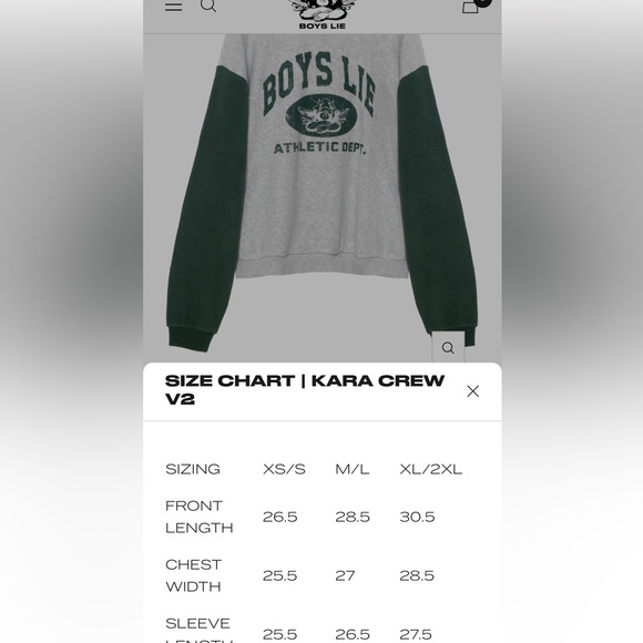 Boys Lie Athletics Kara Crewneck Sweatshirt Vintage Graphic M L - Picture 8 of 8